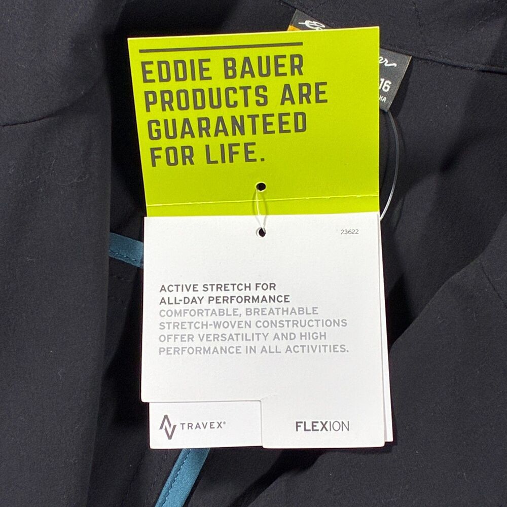 Eddie Bauer WR Voyager Blazer Women 16 Black Travex Flexion Travel Jacket NWT - Picture 12 of 14